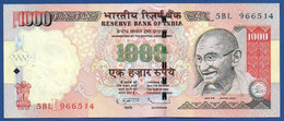 INDIA - P.100q–  1.000 1000 Rupees 2010 Unc,  Plate Letter L,  Serie 5BL 966514 - India