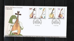 Hong Kong 1993 Chinese String Musical Instruments FDC - FDC