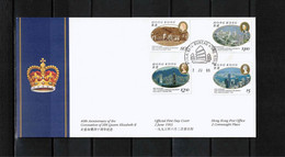 Hong Kong 1993 40th Anniversary Of The Coronation Of HM Queen Elisabeth II FDC - FDC