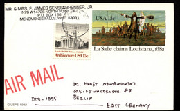 UX95 Postal Card Used Milwaukee WI To EAST GERMANY Airmail 1984 - 1981-00