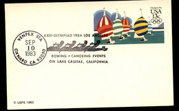 USA UX100 Postal Card Special Postmark OLYMPICS Oxnard CA 1983 - 1981-00