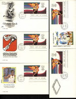 OLYMPIC GAMES USA UX102 5 Postal Cards FDC 1984 - 1981-00