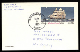 UX107 Postal Card Washington DC Used To GERMANY 1985 - 1981-00