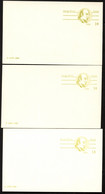 UX108 UPSS S125 3 Postal Cards VARIANTS COLOR + FLUORESCENCE Mint 1985 - 1981-00
