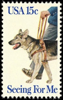 USA 1979 MNH, German Shepherd Dog Leads A Blind Man, Disabled, Handicap - Secourisme