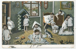 CPA CARTE POSTALE FANTAISIES  LES BEBES BABY " LA CRÊCHE " 1905 - Gruppi Di Bambini & Famiglie