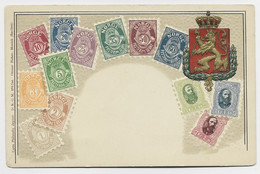 NORGE  CARTE COULEURS GAUFFREE - Lettres & Documents