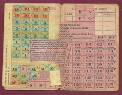 021122B - CARTE DE VETEMENTS ET ARTICLES TEXTILES 1942 - 71 GUEUGNON Boucher Rue Jean Jaurès - Carte Alimentation N°2706 - Gueugnon