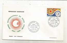 FDC, Premier Jour, GABON , Lettre, 1965, LIBREVILLE , ANNEE INTERNATIONALE DU SOLEIL CALME - Gabun (1960-...)