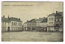 ISEGHEM- Flandre Occcidentale-  CPA Groote Markt - Noord-Oost Hoek- Commerces - écrite 1918 - Izegem