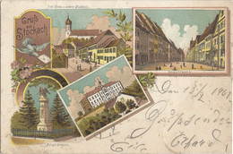 Gruss Aus Stockach Litho 1901 Selten - Stockach