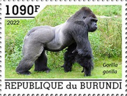 Burundi  2022 Gorillas. (1102a) OFFICIAL ISSUE - Gorillas