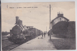 CRULAI (Orne) - La Gare Locomotive Train Venant De Laigle - Autres & Non Classés