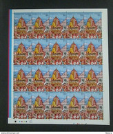 India 2010 Puri Rathyatra Festival Procession Hinduism Religion Full Sheet Of 20 Stamps MNH - Otros & Sin Clasificación