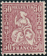 Schweiz Sitzende Helvetia Zu#43 50 Rp. ** Postfrisch - Nuevos