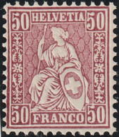 Schweiz Sitzende Helvetia Zu#43 50 Rp. ** Postfrisch - Nuevos