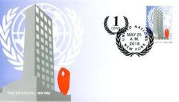 ONU New-York 2018 - Entier Postal Format Standard 49+1c Oblitéré 1er Jour - Luftpost