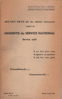 Memento Du Service National - 1966 - Ministere Des Armees - 46 Pages - Francés
