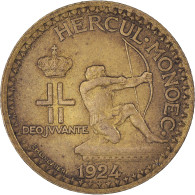 Monnaie, Monaco, Louis II, Franc, 1924, Poissy, TTB, Bronze-Aluminium - 1922-1949 Louis II