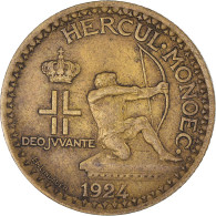 Monnaie, Monaco, Louis II, Franc, 1924, Poissy, TTB, Bronze-Aluminium - 1922-1949 Louis II