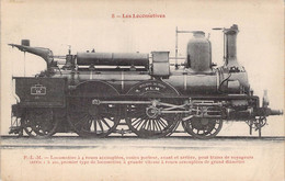 CPA TRAINS - Locomotive N°16 à 4 Grandes Roues Accouplées - - Eisenbahnen