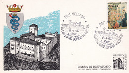 A20712 - ANGERA ANGERAVA VII CENTENARIO DOMINIO VISCONTEO 1977 PHILATELIC CARD STAMP BARTOLO DI FREDI NATALE ITALIA - Filatelistische Kaarten