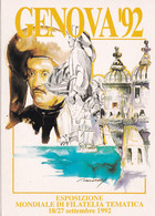 A20719 - GENOVA 1992 ESPOSIZIONE MONDIALE DI FILATELIA TEMATICA PHILATELIC CARD POST CARD UNUSED CRISTOFORO COLOMBO - Cartes Philatéliques