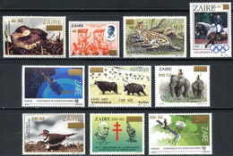 Zaïre - 1474/1483 - Surcharges - Tranche "G" - 1990 - MNH - Neufs