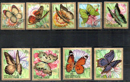 Burundi 427 - 435 Gestempelt Schmetterling Butterfly, Papillon - Used Stamps