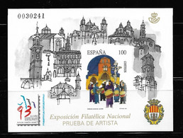 ESPAÑA 1993, PRUEBA OFICIAL EDIFIL 29, EXFILNA 1993 ALCAÑIZ. MNH. - Errors & Oddities