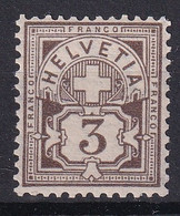 81 / MiNr.83 Schweiz 1894-1899 Faserpaier  Freimarken: Kreuz über Wertschild - Postfrisch/**/MNH - Ungebraucht