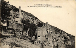 CPA L'Auvergne - Habitations Primitives Dans Les Rochers A MONTON (221031) - Veyre Monton