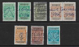 Portugal Timbres Fiscaux Imposto De Selo Type 1940 Valeurs Clé Revenue Stamps 1940 Type Key Values - Used Stamps