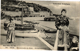 CPA NICE - Promenade Du Midi - Poissonniéres (198738) - Petits Métiers