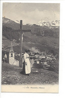 30572 - Chandolin Croix Et Femme En Costume Circulée 1916 - Chandolin