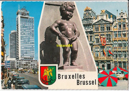 CP, Souvenir De Bruxelles; Multivues, LE PISSEUR De Belgique, Apéro MARTINI, éditions JC - Beroemde Personen