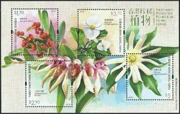 2017 HONG KONG Rare PLANTS MS OF 4V - Unused Stamps