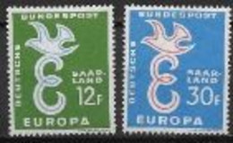 Sarre 1958 Neufs ** N°421/422 Europa - 1958
