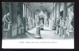 X CPA Non écrite Italie ROMA Museo Vaticano Galleria Della Statua - Musei