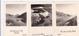 3 Photos De Particulier 1949 Hautes Alpes Guillestre Lac  Du Col De Vars Réf 18628 - Orte