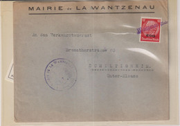 FRANCE-ALSACE-LORRAINE- L. TP N°14-OB-WANTZENAU  POUR SCHILTIGHEIM  -1940-EXP. MAIRIE - Oblitérés