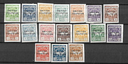 Russie 1919    Batoum  Occupation Britannique  N° YT  1 à  15     Série N*   MLH - 1919-20 Occupation Britannique