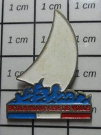 613b Pin's Pins / Beau Et Rare / SPORTS / VOILE VOILIER ECOLE FRANCAISE Variante Blanche ... Par DECAT - Sailing, Yachting