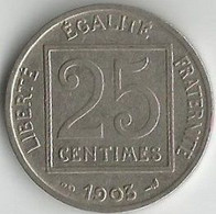 Pièce De Monnaie 25 Centimes Patey 1903 - 25 Centimes