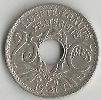 Pièce De Monnaie 25 Centimes Lindauer  1921 - 25 Centimes