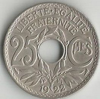 Pièce De Monnaie 25 Centimes Lindauer  1922 - 25 Centimes