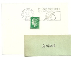 VOSGES - Dépt N° 88 = CHATEL Sur MOSELLE 1974 =  FLAMME à DROITE =  SECAP Illustrée ' CODE POSTAL / Mot Passe' - Codice Postale