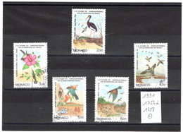 MONACO 1991 YT N° 1754 à 1758 Oblitérés - Used Stamps