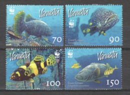 Vanuatu 2006 Mi 1302-1305 MNH WWF - TROPICAL FISH - GIANT GROOPER - Ongebruikt