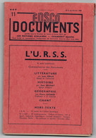 EDSCO DOCUMENTS- L'U.R.S.S. N° 6 De Février 1954- Pochette N°11 - -support Enseignants- Les Editions Scolaires - Fichas Didácticas